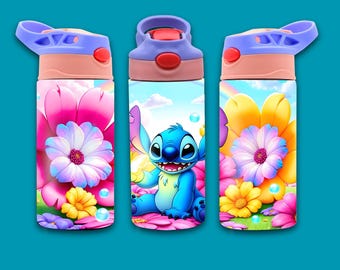 Envoltura para vaso Stitch: Diseño de sublimación de vaso abatible para niños (descarga digital)