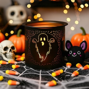 Summerween Ghost Wax Melt Warmer, Oil Burner, Halloween Autumn Fall Season Spookydoodles, Candle Holder, Spooky Creepy Home Decor Gift