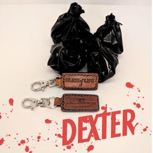 Dexter Morgan Keychain: &quot;Slice of Life&quot;, Handmade leather keychain for fans of Dexter the TV Show