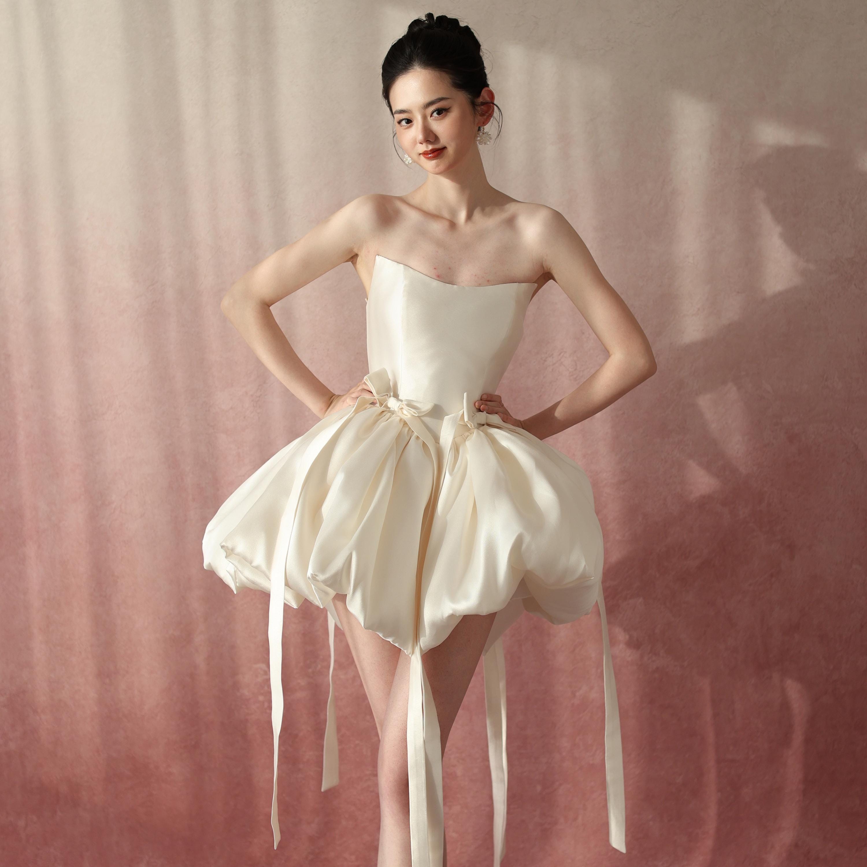 short vegas style wedding dresses Rockabilly Halter Ruched 50s Style Short Wedding Dress Pinup Wedding Dress