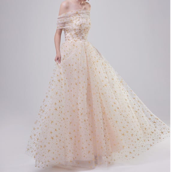 slim fit dress slacks white chiffon golden beaded evening dress long prom dress – alinanova