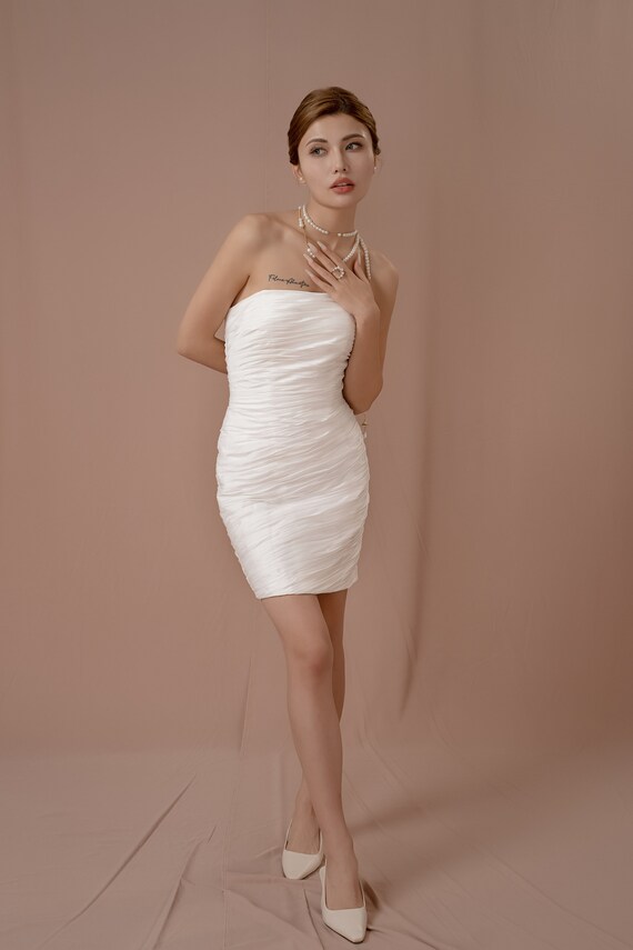 white christmas dresses Colors 3375 Fitted Short Cocktail Beaded Dress main image 1