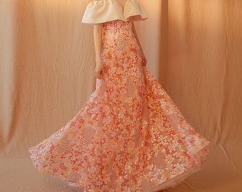 Pink shadow off the shoulder prom dress sequins shinning blush coral evening dress grace dresses customized girl's gowns A-line prom dresses