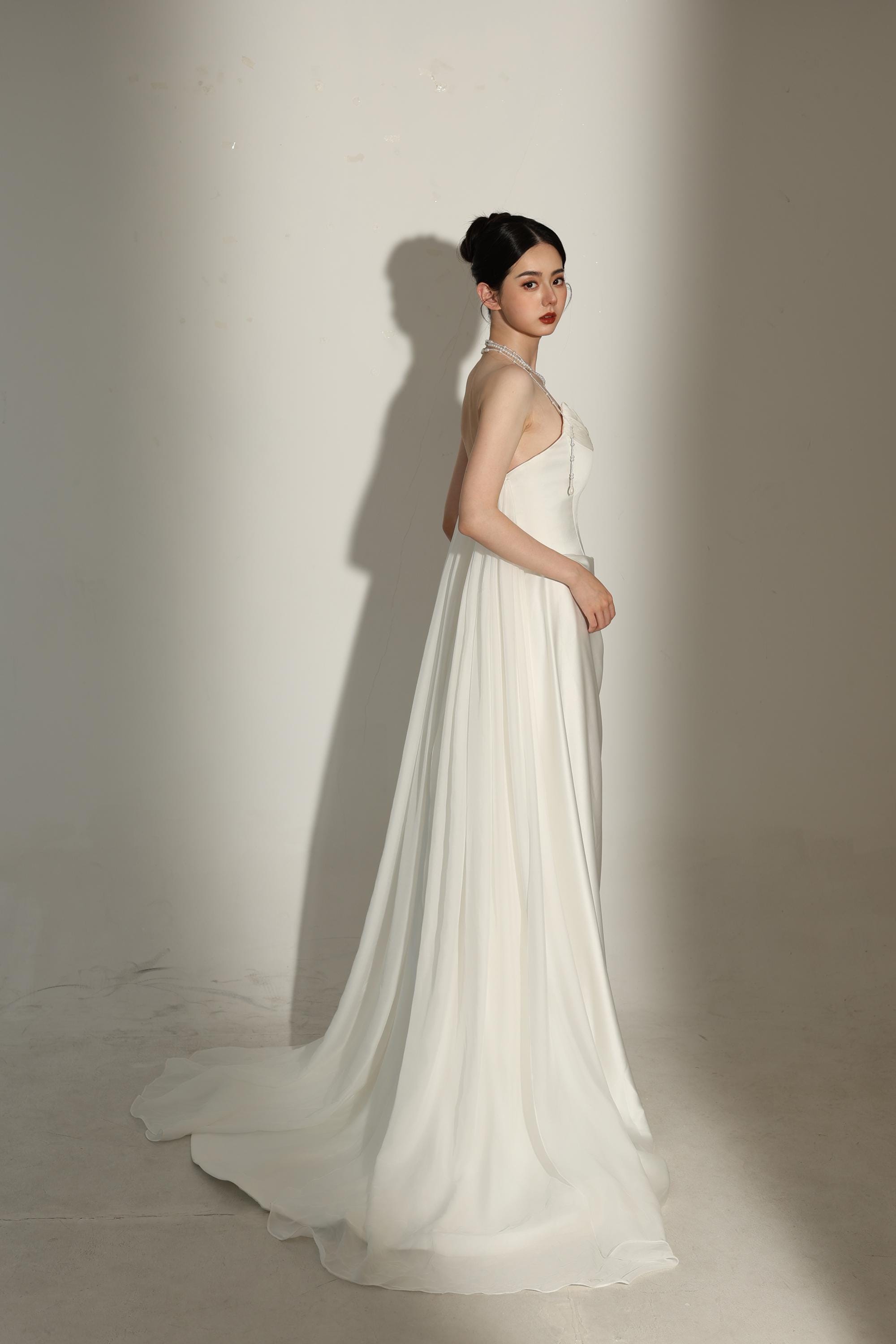 cat eye a line wedding dress RENAY Wedding Gown ECLIPSE collection main image 1