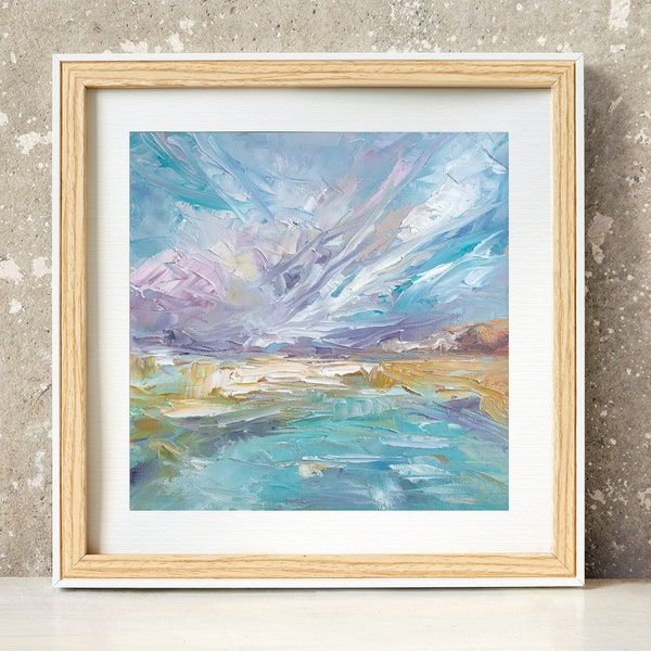 Abstract Beach Horizon Wall Art Etsy