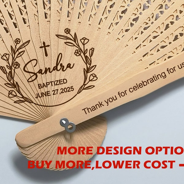 Personalized Baptism Fans Christening favor Baptism Religious Celebration Wood Hand Fans Communion Favor Fans Church Gift Mi Bautizo Favor