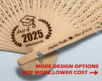 Custom Fans Graduation Ceremony Class of 2026 Graduation Favor Fan Personalized Fans for Graduate Hand-held Graduation Party favor in Bulk