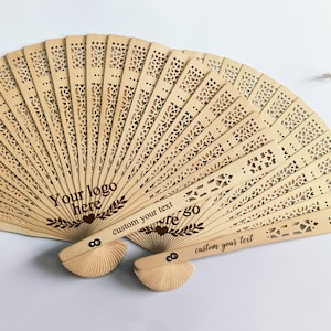 Personalized Wedding Favors Fan/For Guests Custom Wooden Fan/Engraved Hand Fan, Summer Fans/Beach Wedding Fans Set/Rustic Hand Fan in Bulk