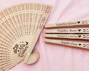 Mis Quince Años Fan Favor Custom Birthday Favors Quinceañera Party Favors Sweet 16 Sweet 15 Bridesmaid Gifts Personalized Wedding Favor Fans