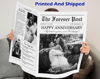 Couple Anniversary Newspaper Template, Happy Anniversary Newspaper, Anniversary Gift for Boyfriend And Girlfriend, Wedding Anniversary Gift