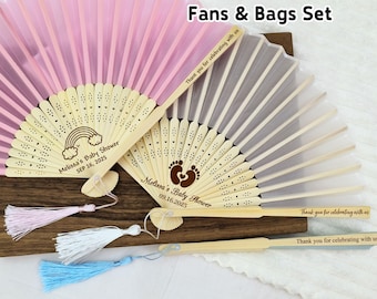 Personalisierte Baby Fans mit Namen für Mädchen und Jungen | Benutzerdefinierte Babypartybevorzugungen | Neugeborene Geschenke | Baby Geschenke | Geschlecht Neutral Party