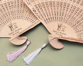 Tini Bit Older Martini Personalized Birthday Fans/Birthday Party Fans Favors/Dirty 30 Gifts/Tassel Birthday Favor Fans/Martini Party Decor