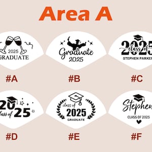 May include: A collection of graduation-themed fan designs. Each fan features a unique design with the text "2025", "Graduate", and "Class of 2025". Some designs include names and graduation caps.
