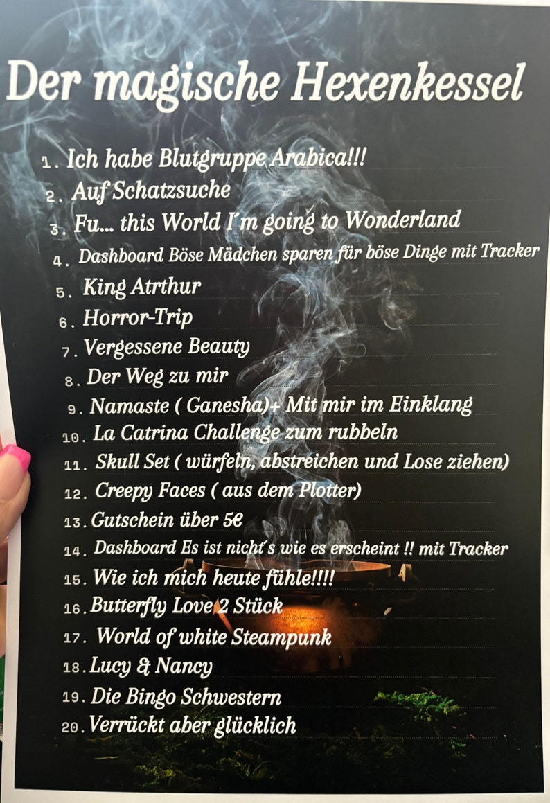 Hexenkessel Überraschung Ziehung /insgesammt 20 Challenges oder Dashboards gibt es nicht im Shop Bild 1