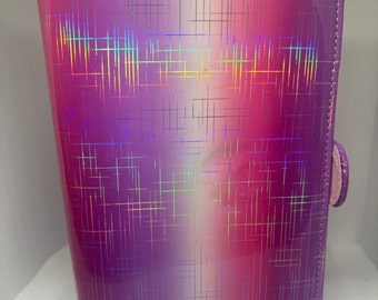 Binder in hell und dunkel Rosa mit Holographischen Akzenten A6/ Magnetverschluß