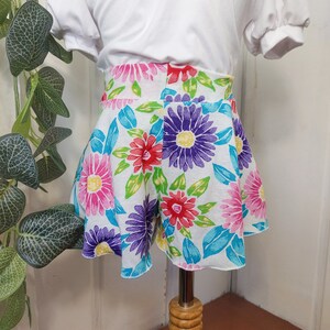 Palla Culottes Handmade with Vintage Fabrics, Size 3T Custom made option, Toddler Spring Pants Skirt Sustainable kids clothes PANTS ONLY image 6