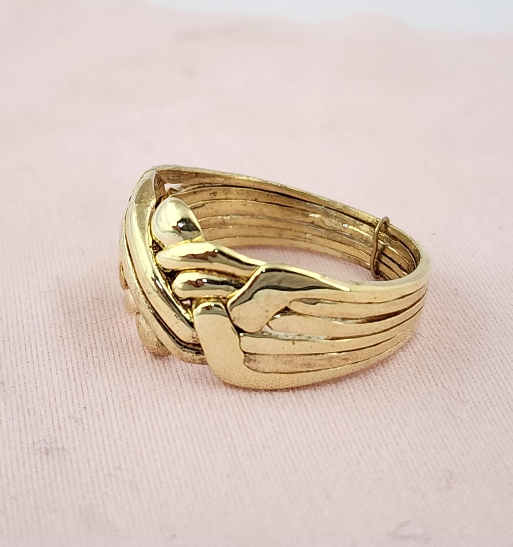 Pavoi Interlocking Ring Palm Beach Jewelry 14k Yellow Gold Plated