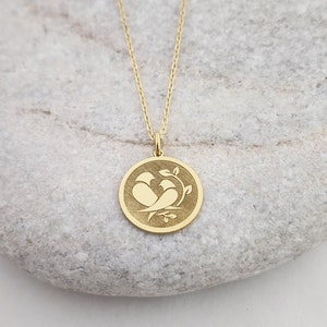 14k Solid Gold Bird Necklace , Bird Necklace , Bird Pendant , Gift for Her, Christmas Gift , Woman Gift