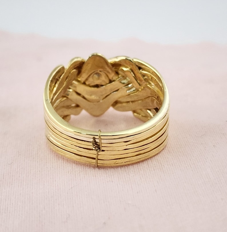 Ladies 8 Band Puzzle Ring. 14K Yellow Gold Puzzle Ring. Etsy