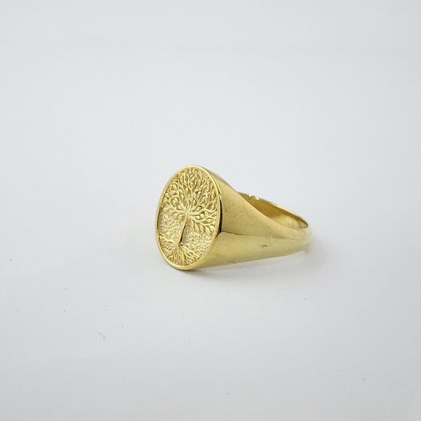 Tree Signet Ring - Etsy