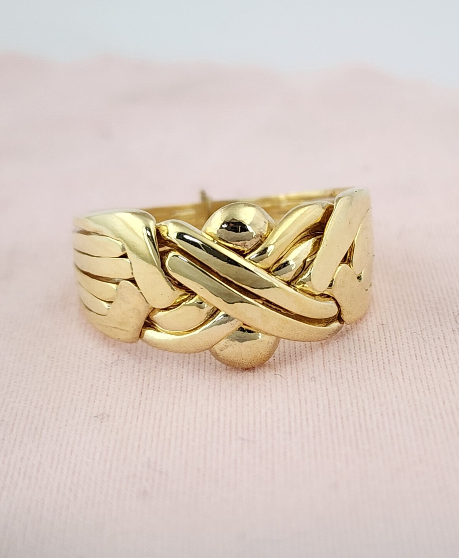 Ladies 6 Band Puzzle Ring. 14K Yellow Gold Puzzle Ring. Etsy