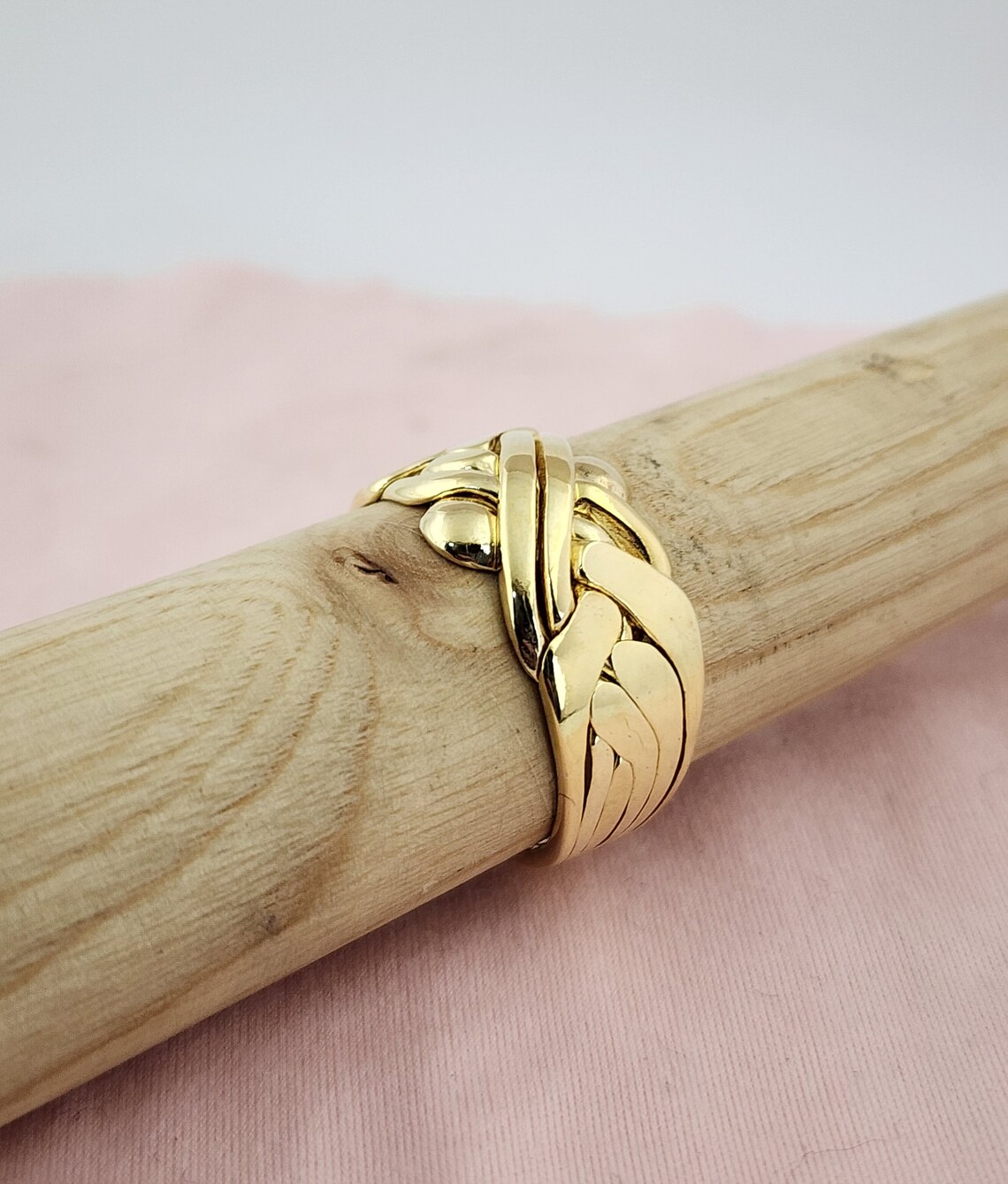 Ladies 6 Band Puzzle Ring. 14K Yellow Gold Puzzle Ring. Etsy