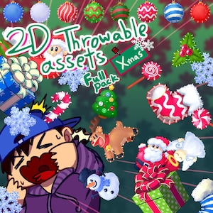 Jul (plyschtema) 2D-kastbara föremål - 38 delar | Stream-dekoration