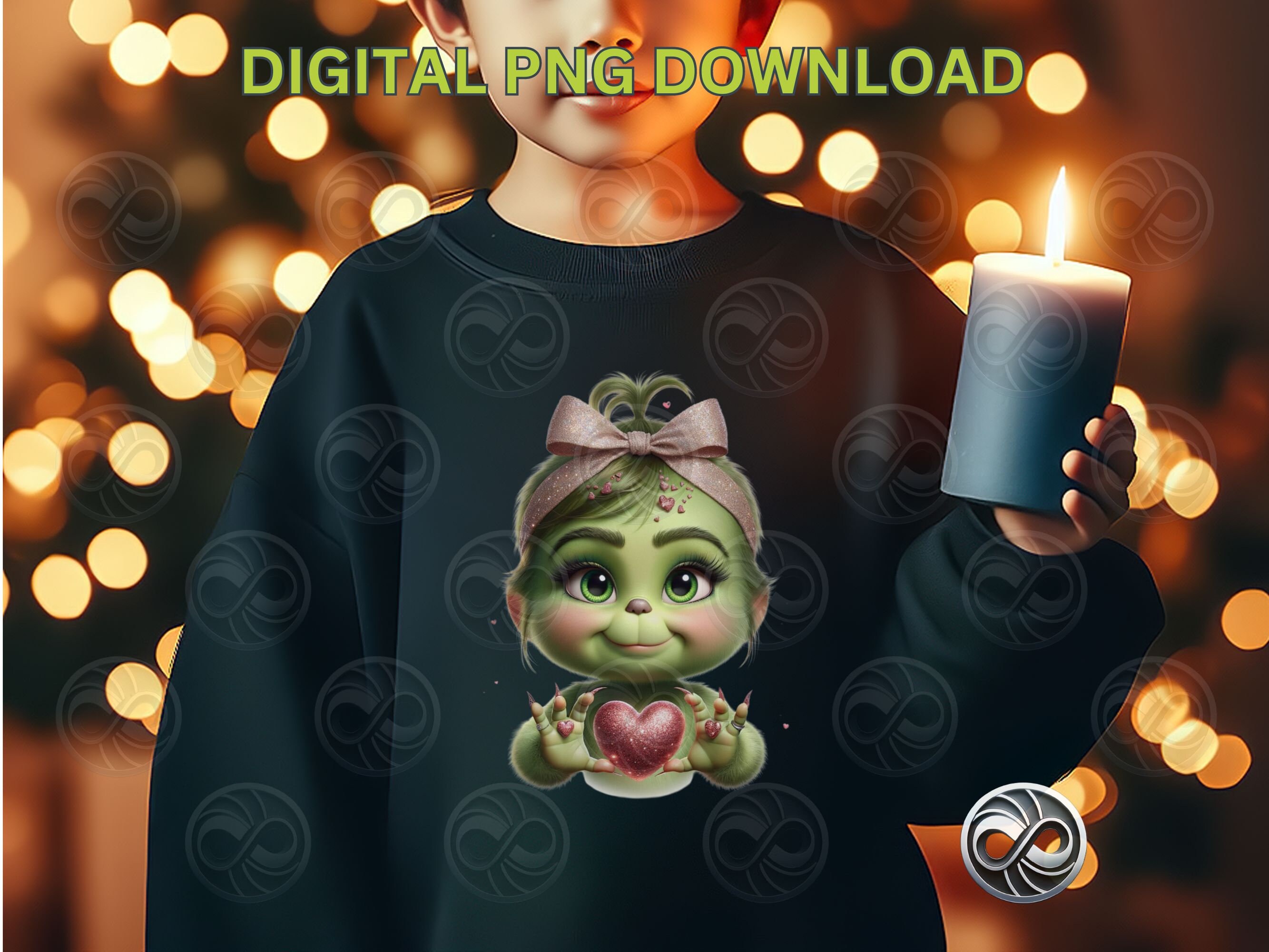 Baby Grinch Heart Png, Grinchmas Png, Christmas Png,valentine's Day Png