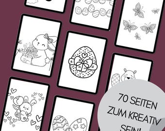 Easter Coloring Book Print Yourself – PDF Download | Coloring Pages for Children | Easter Coloring Book | Creative Easter Activities | Craft Templates