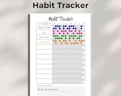 Monthly Habit Tracker Printable PDF | Minimalist Habit Tracker | A4 A5 US Letter Half Letter | Daily Planner | Productivity & Goals