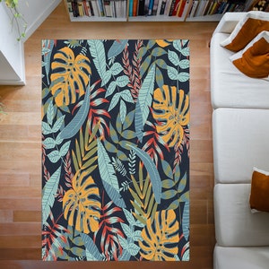 Tropical Area Rugexotic Rugpalm Leaf Non Slip Carpetherbs Paradise ...