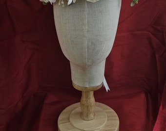 Couronne de tête de fleur blanc cassé pour mariage, communion, fleur artificielle