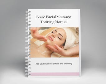 Facial Massage Training Manual for beauty academies