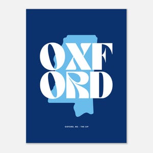 Oxford Mississippi Wall Art Print