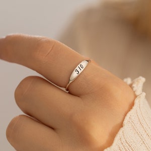 Personalized Dainty Ring - Custom Name Ring - Name Engraved Ring - Stackable Rings - 14K Gold Name Ring - Name Plate Ring - Christmas Gifts