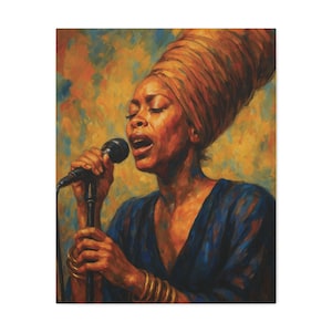 Erykah Badu Oil Paint Style Portrait
