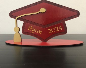 Personalized Graduation Cap Gift Card Holder with School Colors