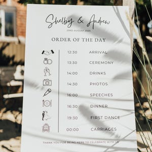 Order of the Day Sign | Minimalist Design Canva Template | Fully ...