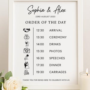 Order of the Day Sign | Minimalist Design Canva Template | Fully ...