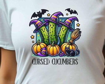 Funny Halloween pickle Tshirt cucumber lover gift party shirt