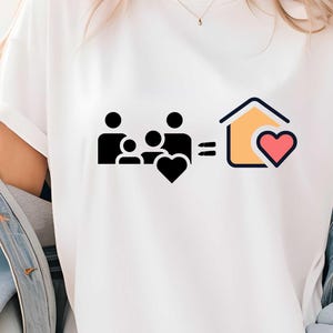 Family Love Tshirt Family Is Home Tee Family Equals Home Tee Meaningful Family Tee Gift Cute Family Shirt Gift For Family Love And Unity