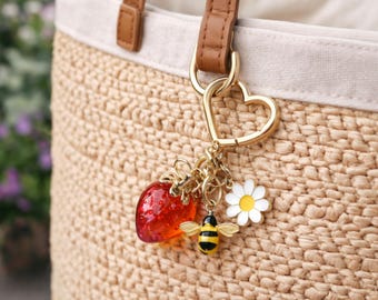 Strawberry keychain/purse charm inexpensive gift mom, friend, fruit lover