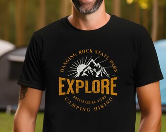 Camping and Hiking Tshirt nature lover gift mountain explorer cotton tee