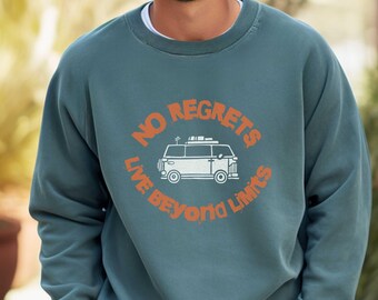 Boho-Campervan-Sweatshirt: Unisex, bequeme Farben, Retro-Wohnmobil-Roadtrip