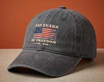 250 years of freedom Casual distressed Baseball Cap patriotic keepsake