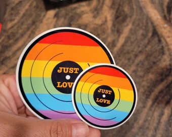 Just Love LGBTQ Vinyl Sticker - Pride Month Music Inspired