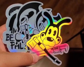 Bendy and the Ink Machine Stickers: Holo Vinyl Decals