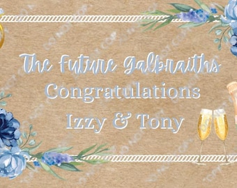 Engagement Party Banner-Editable Canva Template-Digital File