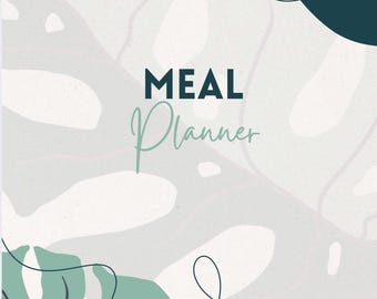 Meal Planner|Grocery List| Recipe Cards|Canva Editable Template| DIGITAL FILE 25 Pages