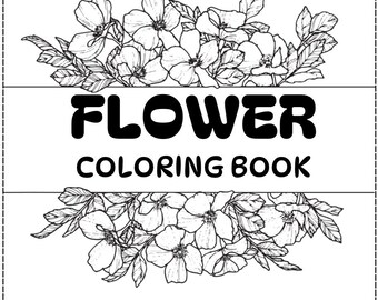 Flower Coloring Book | 47 pages | Canva Digital File